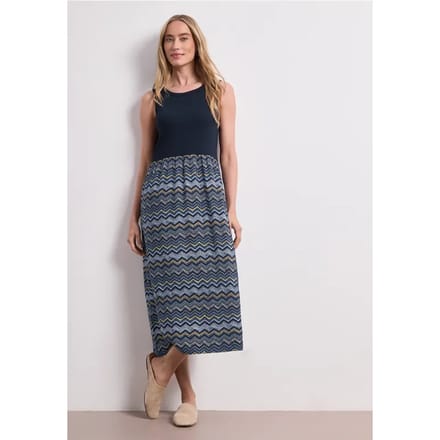 Midi-jurk met gestructureerde rok