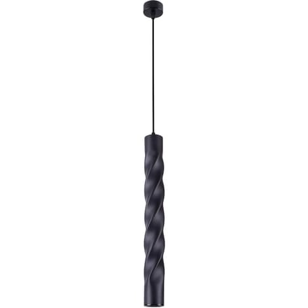 Viokef Hanglamp Marley van gedraaid staal, zwart