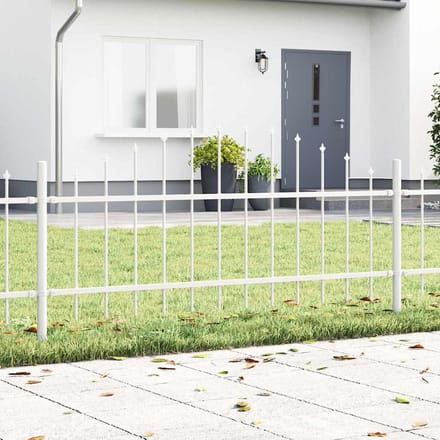 vidaXL - Tuinhek - WOERDEN - 2 - st - 170 - x - 115 - cm - Gepoedercoat - staal - Wit