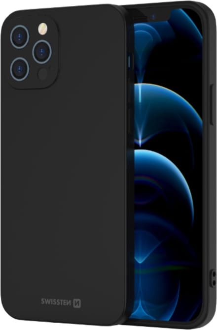 Swissten Soft Joy Hoesje - Geschikt voor iPhone 15 Plus - Zwart