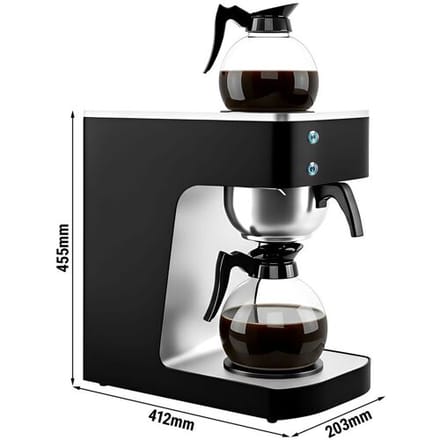 GGM Gastro Filterkaffeemaschine - 1,8 Liter - mit 2 Warmhalteplatten - inkl. 2 Glaskannen