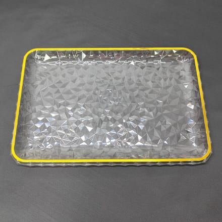 Dienblad – Luxe Transparant Design met Goud Rand – 39 x 26 x 2.3 cm