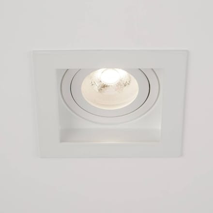 Searchlight Inbouwlamp Grid One, wit, 10 x 10 cm, aluminium, GU10