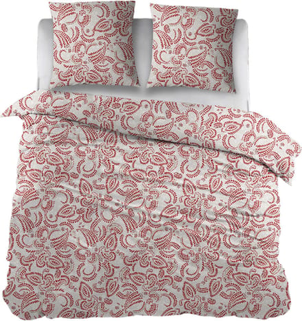 Snoozing Chou Dekbedovertrek - Tweepersoons - 200x200/220 cm - Rood