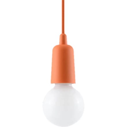 Sollux Lighting Hanglamp Diego - E27 - oranje - PVC - 90x9x9cm