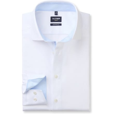 OLYMP Luxor Overhemd, Modern Fit, Global Kent, Wit