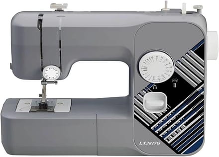 Draagbare Naaimachine - Borduurmachine Mini - Kleine Projecten - 17 Ingebouwde Steken - Compact Formaat - Grijs