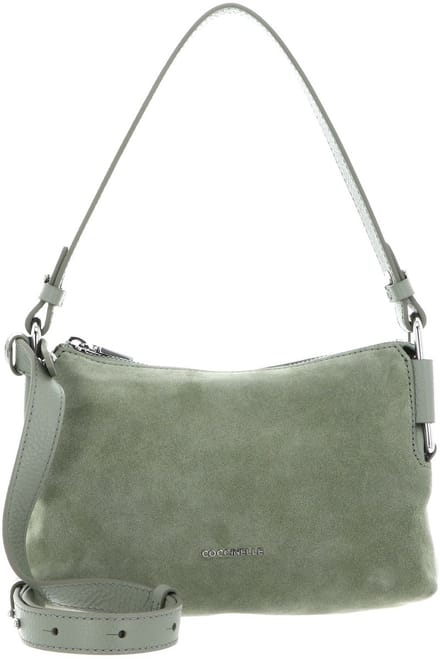 COCCINELLE Leren schoudertas Rebekka Suede Mini Bag Grained Leather Greenery groene