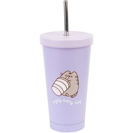 Pusheen Moments Metal Tumbler With Straw
