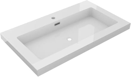 DutchLine - Atlanta Wastafel 80 - Glans Wit - 1 Kraangat