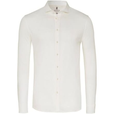 Desoto Overhemd Essential Jersey Solid Color Off White / male