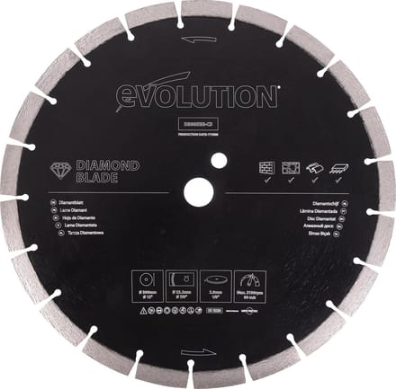 EVOLUTION - DIAMANTBLAD VOOR ALGEMEEN GEBRUIK - 300 X 22.2 X 2.9 MM - 21 T