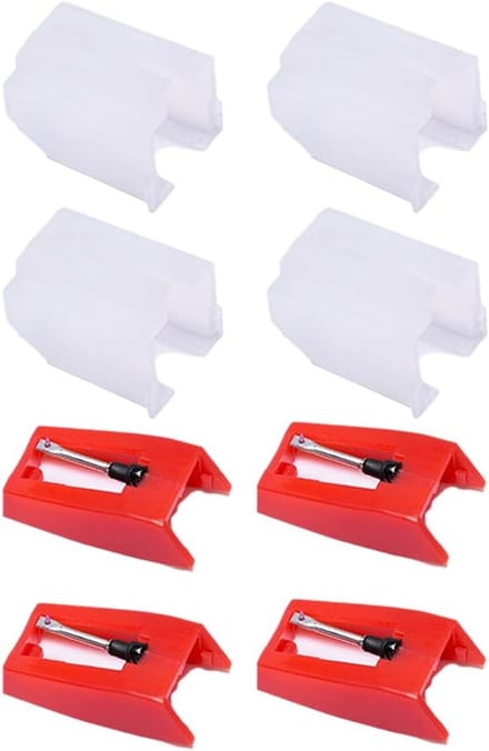 Universele Platenspeler Naald Vervanging Ruby M4-Pack Zilver
