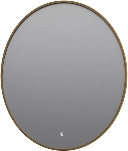 Ronde badkamerspiegel Mauri copper met verwarming, LED verlichting en touch sensor 60x60cm