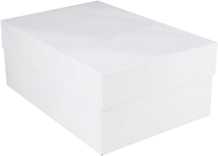 Rechthoekige Taartdoos 40 cm x 30 cm x 15 cm - Wit Karton voor Taarten