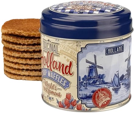 Matix - Blik met stroopwafels - Holland - Delftsblauw en rood