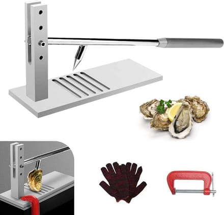 Oesterschelp Openaar Machine met Verstelbare Hoogte en Accessoires