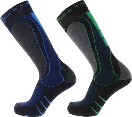 Sinner Geo Double Pack Heren Skisokken - Blauw - 36-38