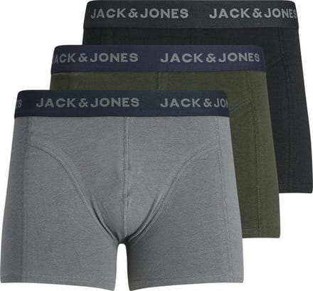 JACK&JONES JUNIOR JACBOBBIE TRUNKS 3 PACK JR Jongens Onderbroek - Maat 140