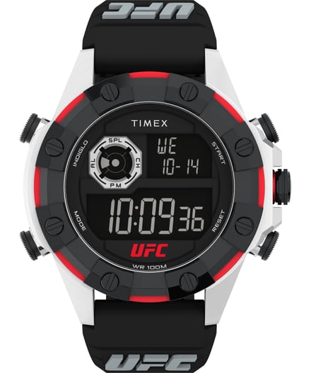 Timex UFC Kick TW2V86700 Horloge - Rubber - Zwart - Ø 49 mm