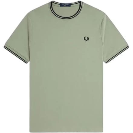 T-shirt met dubbel contrasterend biesje Fred Perry