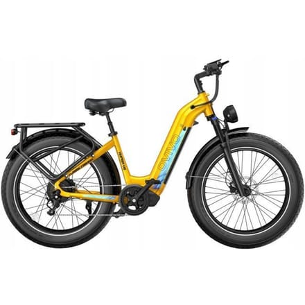 VTT Électrique - OVIVO - HYPER V6 - 250W - 48V 20Ah - Autonomie 150 km - Jaune