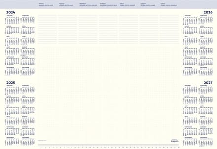 Brepols - Onderlegger 2024 - 2025 - 2026 - 2027 - Office Mate week/blz - 59 x 41,2 cm