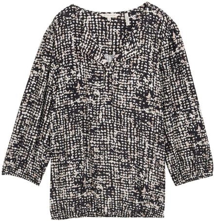 Tom Tailor - Blouse van viscose - Maat 36 - navy abstract dot design