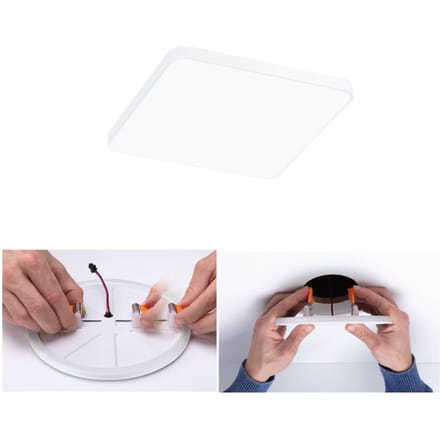 VariFit LED-inbouwpaneel Veluna Edge IP44 hoekig 120x120 mm 8,5W 650lm 4000K Wit
