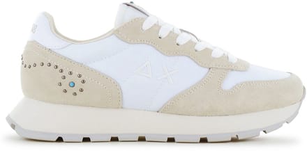 SUN68 Ally Studs - Dames Sneakers Schoenen Wit Z36205-01 , Maat: EU 38