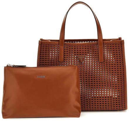 GUESS handtas schoudertas Brigitta 2 in 1 Tote Congnac bruine