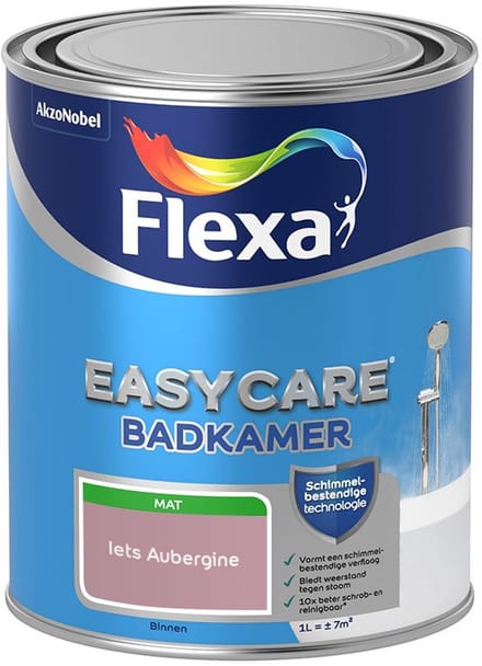 Flexa - Easycare Badkamer - Iets Aubergine - Mengverf - 1 L