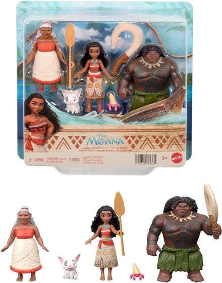 Mattel Vaiana Action Figure 3-Pack Character Set 9 cm Action Figuur