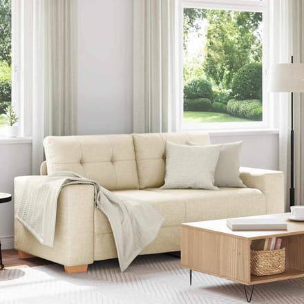 vidaXL - Loveseat - Bank - Linnen - 180x77x82 - cm