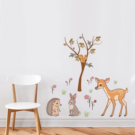 Muursticker bosdieren