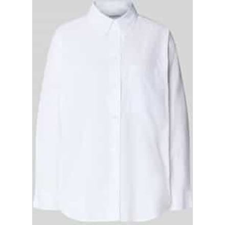 Oversized overhemdblouse van puur katoen