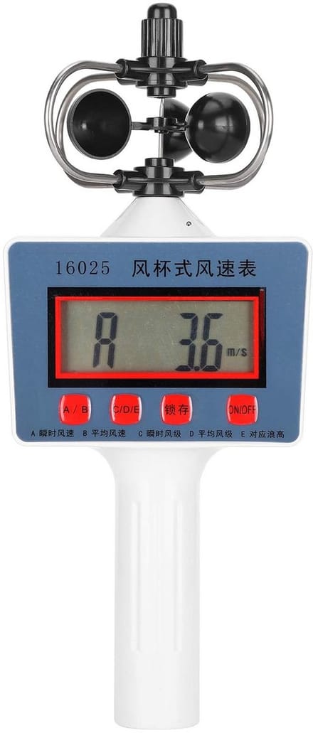 Draagbare Windmeter met LCD-scherm voor Windsnelheid en Windkracht