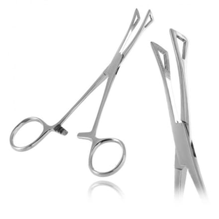 1 x Lev Standaard Driehoek RVS Pennington Tang met Slotfunctie piercing tang Dicht