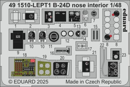 Eduard Modelbouwdecoratie - 491510 B-24D neusinterieur - Photo-etch
