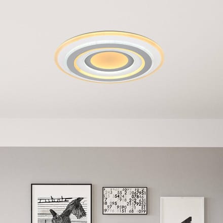 Globo Sabatino LED plafondlamp, Ø 48 cm, wit/antraciet, CCT