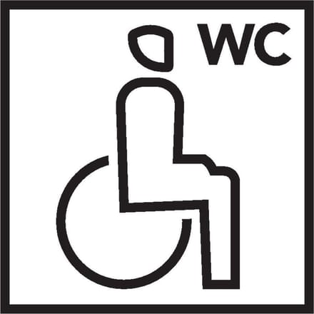 Mindervalide WC sticker 100 x 100 mm
