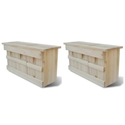 vidaXL - Mussenhuizen - 2 - st - 44x15,5x21,5 - cm - hout
