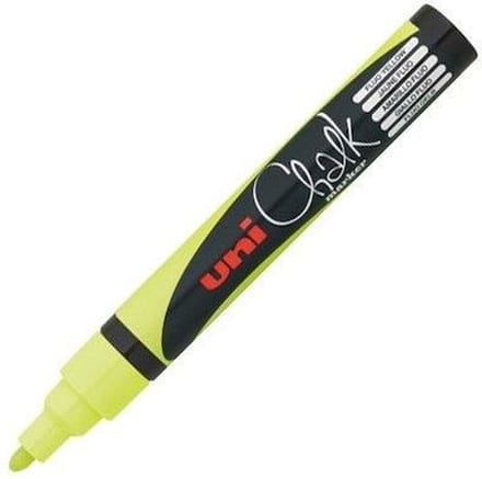 Krijtstift Uni-ball rond 1.8-2.5mm fluor geel | 1 stuk | 6 stuks