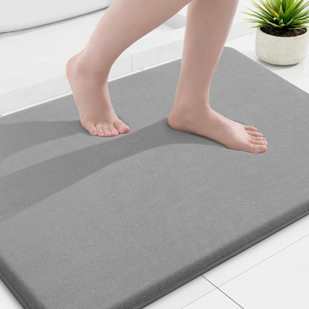 Homaxy - Antislip Badmat - PVC Antislip Douchemat - Absorberende Badmat - Douchemat - 61x91 cm - Grijs