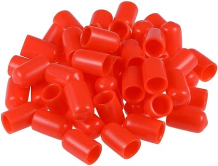 Rubberen Eindkappen - Vinyl Schroefdoppen - Bescherming Meubels - Zacht en Flexibel - 9 mm ID - Rood