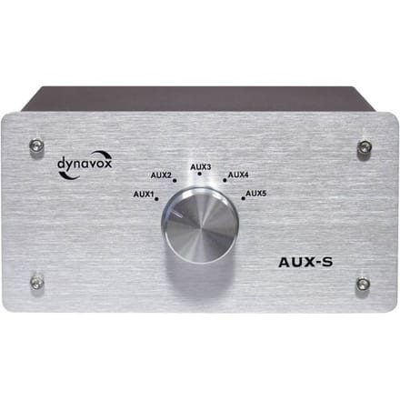 Dynavox AUX-S stereo ingangsuitbreider 5 ingangen in het zilver