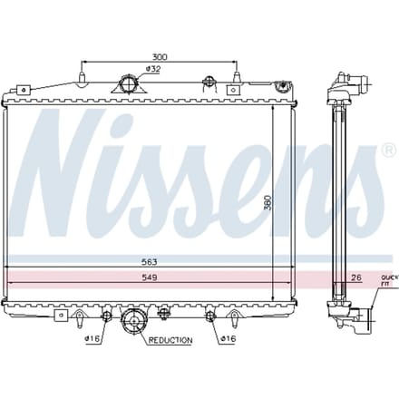 Radiator, motorkoeling NISSENS 63702