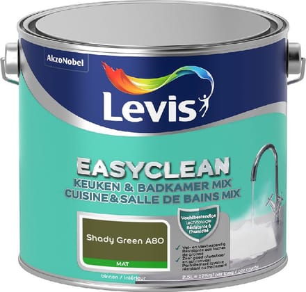 Levis - Easyclean Keuken & Badkamer Mix - Shady Green A80 - Mengverf - 2,5 L