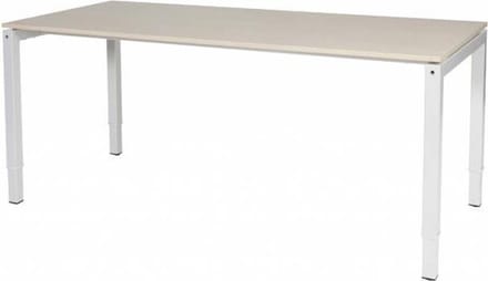 Verstelbaar bureau - Slinger 200x80 Eiken - wit frame