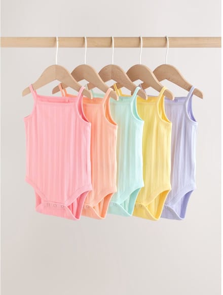 Next - Meisjes - Set van 5 hemdje-babyrompertjes - Roze